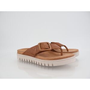 Vionic Uptown Marin Sandals Slides Platform Chunky Brown Leather Size 5 Thong